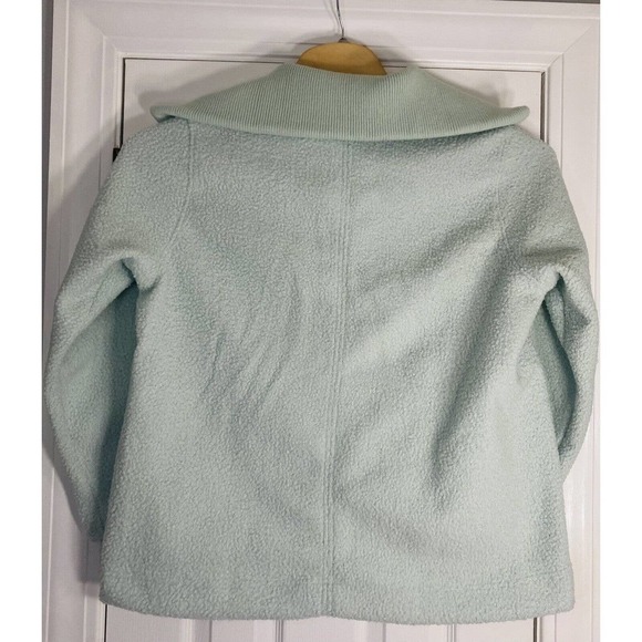 Lands End‎ Women’s Sherpa Jacket Size Large 14-16 Light Blue Large Neck - Picture 9 of 12